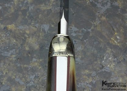 Bob Loveless Custom Knife Riverside Football Logo Big Horn Sheep Semi Skinner Engraved by Lynton McKenzie - Image 6