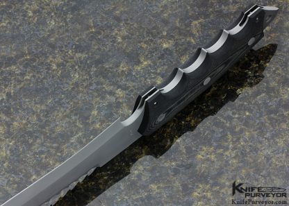 Harold Corby Custom Knife "The Devil's Right Hand" D-Guard Saw Tooth Fighter w/ 3 interchangeable Guards - Image 6