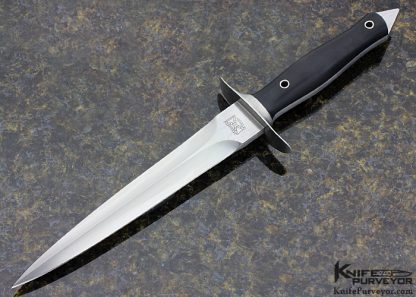 Walter Brend Custom Knife Black Linen Micarta Dagger