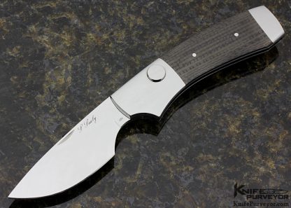 Scott Sawby Custom Knife Carbon Fiber Goshawk Button Lock