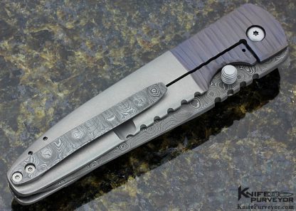 Ram Maramba Custom Knife Damascus And Titanium "Spire" Framelock - Image 3