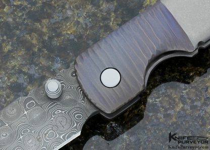 Ram Maramba Custom Knife Damascus And Titanium "Spire" Framelock - Image 2