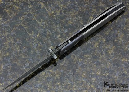 Ram Maramba Custom Knife Damascus And Titanium "Spire" Framelock - Image 4