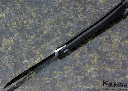 Bill Ruple Custom Knife Carbon Fiber Shadow Pattern Slip Joint - Image 5