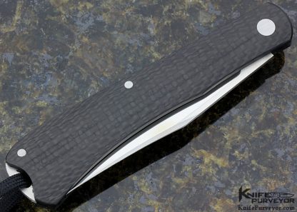 Bill Ruple Custom Knife Carbon Fiber Shadow Pattern Slip Joint - Image 3