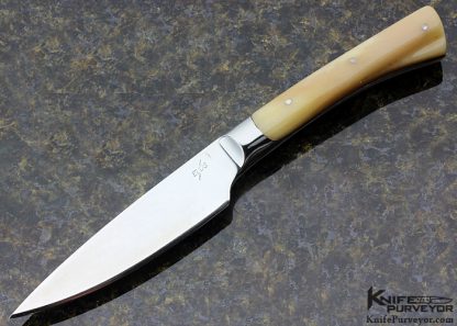 Dean Ellis Custom Knife Polished Deer Bone Integral Hunter