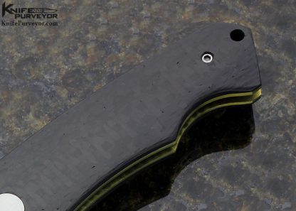 Vallotton Collaboration Custom Knife "Officer #8" Auto Carbon Fiber Linerlock - Image 3