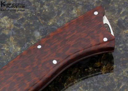 Curt Erickson Custom Knife Snakewood Hunter Engraved by Juile Warenski - Image 3