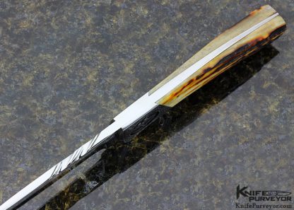 Dennis Friedly Custom Knife Stag Hunter Engraved By Bruce Shaw - Image 5