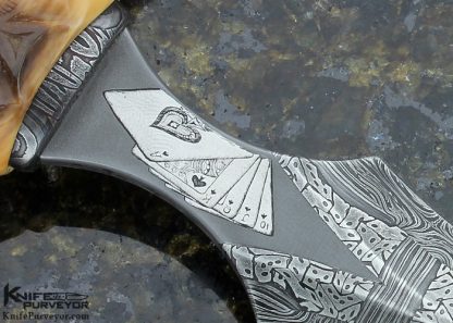 Shane Taylor Custom Knife Gambling Motif Push Dagger Box Set with Antique Cards and Dice - Image 6