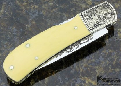 Harvey McBurnette Custom Knife Engraved by S. Takeuchi - Image 9