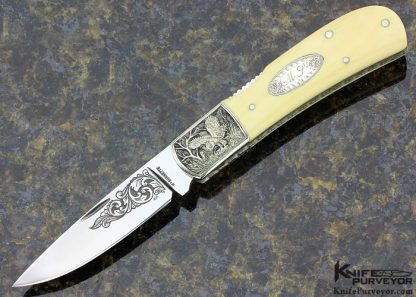 Harvey McBurnette Custom Knife Engraved by S. Takeuchi