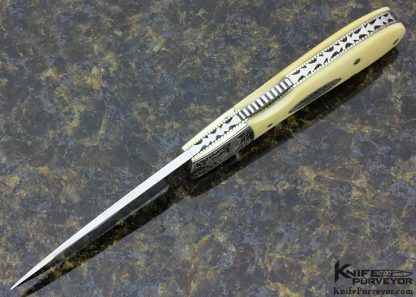 Harvey McBurnette Custom Knife Engraved by S. Takeuchi - Image 6