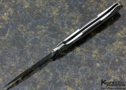 Tim Herman Custom Knife Black Lip Tahitian Pearl Shell Sole Authorship Engraved - Image 5