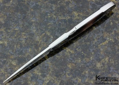 Tim Herman Custom Knife Black Lip Tahitian Pearl Shell Sole Authorship Engraved - Image 4