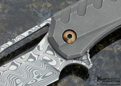 Deryk Munroe Custom Knife Sigil MK3 with Hakkapella Damasteel and Titanium Frame Lock - Image 2