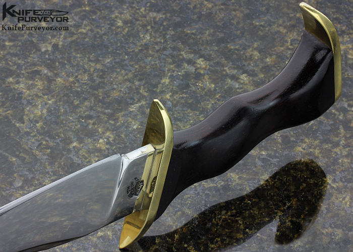 Bill Moran Custom Knife Rosewood & Brass Lime Kiln ST-23 Fighter - Image 6