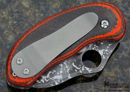 Tom Heard Custom Knife "Baby Chee" with Carbon Fiber and G10 Linerlock - Image 5