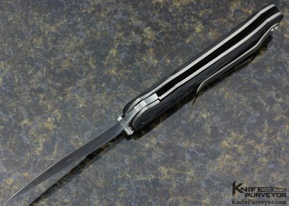 Jones Brothers Custom Knife  "Swiftwind" Marbled Carbon Fiber Linerlock - Image 6