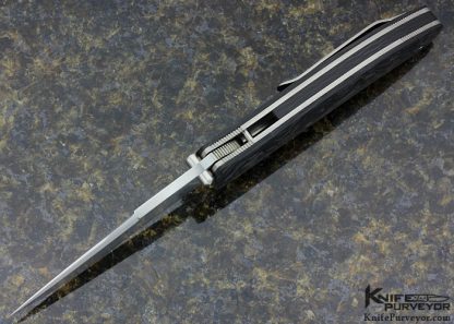 Jones Brothers Custom Knife  "Swiftwind" Marbled Carbon Fiber Linerlock - Image 5