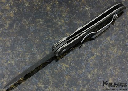 Ernest Emerson Custom Knife Damascus and Abalone CQC-6 Linerlock - Image 6