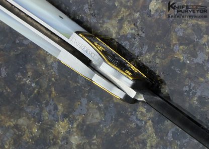 C.R. Sigman Custom Knife Julie Warenski Engraved Mother of Pearl Shell Lockback - Image 6