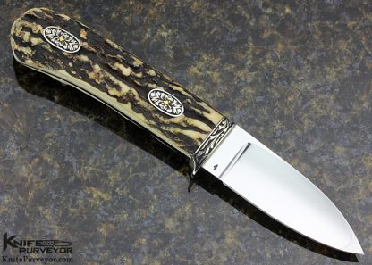 Ron Lake Custom Knife Fixed Blade Engraved with Premium Stag - Image 4