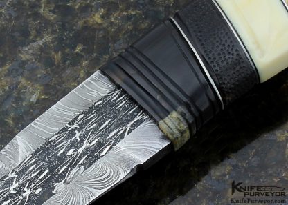 Roger Bergh Custom Knife Sole Authorship Multibar Mosaic Damascus Scandinavian Hunter - Image 2