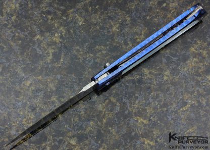 Ralph Dewey Harris Custom Knife Mother of Pearl Shell Interframe with Anodized & Jeweled Titanium Automatic - Image 5
