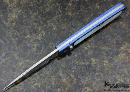 Ralph Dewey Harris Custom Knife Mother of Pearl Shell Interframe with Anodized & Jeweled Titanium Automatic - Image 4