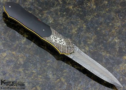 Owen Wood Custom Knife Mosaic Damascus and Exotic Material Fixed Blade - Image 3