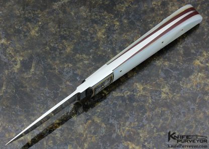 Lloyd Pendleton Custom Knife Engraved by Julie Warenski Mother of Pearl Shell Whittler - Image 4
