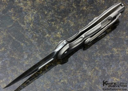 Rick Lala Korth Custom Knife Carved Skull Frame Lock Sentry Flipper - Image 8