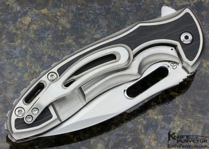 Rick Lala Korth Custom Knife Carved Skull Frame Lock Sentry Flipper - Image 6