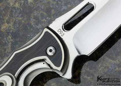 Rick Lala Korth Custom Knife Carved Skull Frame Lock Sentry Flipper - Image 4