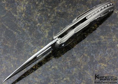 Rick Lala Korth Custom Knife Carved Skull Frame Lock Sentry Flipper - Image 7