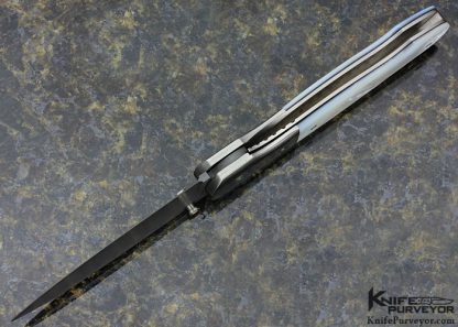 Kit Carson Custom Knife Large Model 16 w/ Damascus & Mother of Pearl - Image 5