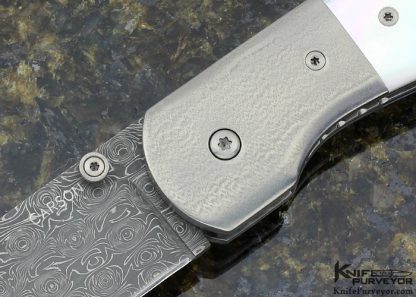 Kit Carson Custom Knife Large Model 16 w/ Damascus & Mother of Pearl - Image 2