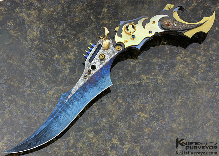 John Lewis Jensen Custom Knife Dragon Eye Fixed Blade