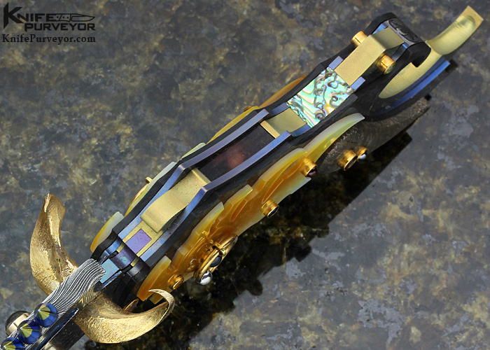 John Lewis Jensen Custom Knife Dragon Eye Fixed Blade - Image 6