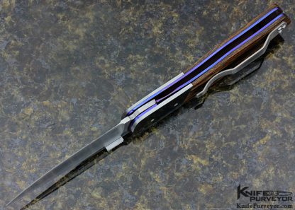 Jim Minnick Custom Knife Bocote Wood Linerlock - Image 5