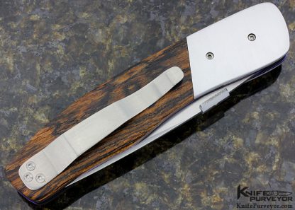 Jim Minnick Custom Knife Bocote Wood Linerlock - Image 3