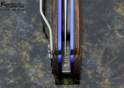 Jim Minnick Custom Knife Bocote Wood Linerlock - Image 7
