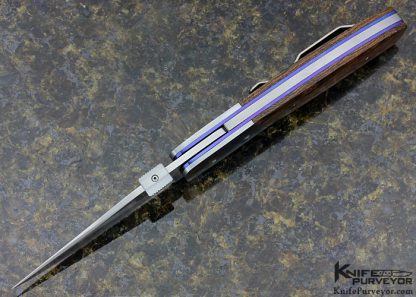 Jim Minnick Custom Knife Bocote Wood Linerlock - Image 4