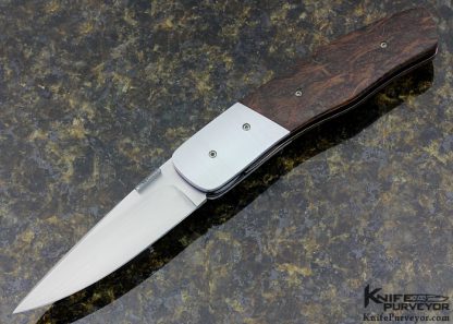 Jim Minnick Custom Knife Red Wood Linerlock