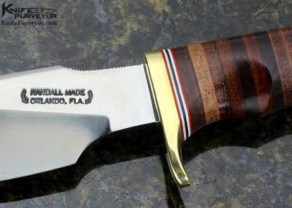 Randall Custom Knife Model 11 Stacked Leather with Finger Grooves - Image 2