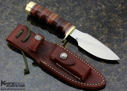 Randall Custom Knife Model 11 Stacked Leather with Finger Grooves - Image 4
