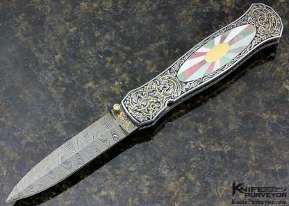 John W. Smith Custom Knife Sole Authorship Sunburst Linerlock