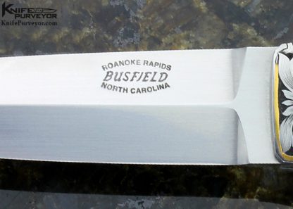 Jack Busfield Custom Knife Goldlip Pearl Lockback Engraved By Dan Wilkerson - Image 2