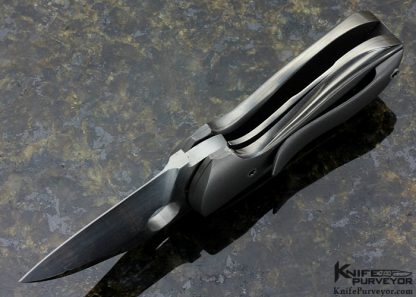 Jeremy Krammes Custom Knife"Short Cut"  Linerlock 2 Toned Titanium - Image 5